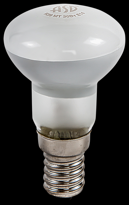 Лампа накаливания рефлекторная R39 30Вт 230В Е14 мт 360Лм ASD