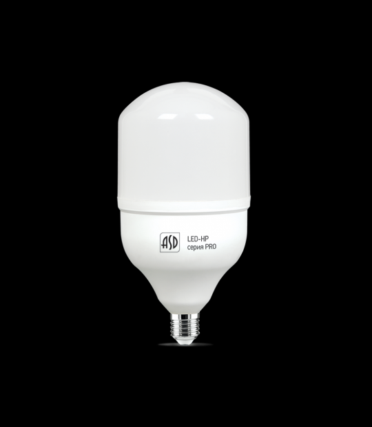 Лампа светодиодная LED-HP-PRO 50Вт 230В Е27 с адаптером E40 4000К 4500Лм ASD