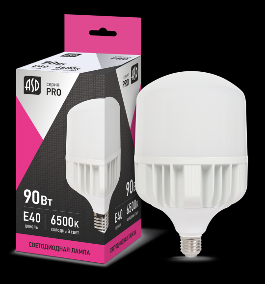 Лампа светодиодная LED-HP-PRO 90Вт 230В Е40 6500К 9000Лм ASD