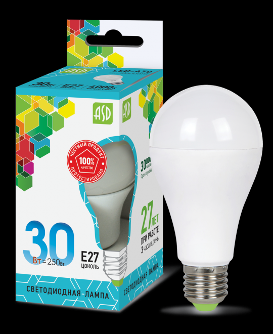 Лампа светодиодная LED-A70-std 30Вт 230В Е27 4000К 2700Лм ASD