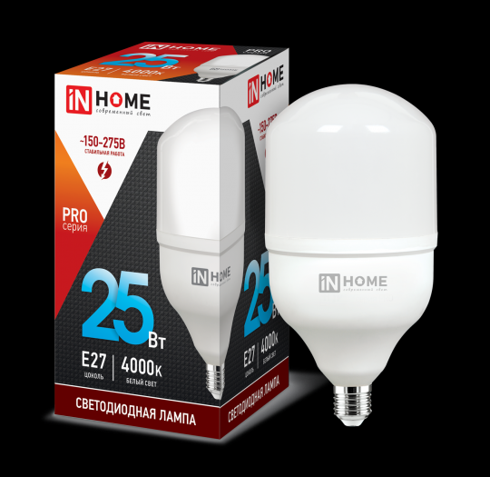 Лампа светодиодная LED-HP-PRO 25Вт 230В E27 4000К 2380Лм IN HOME