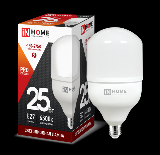 Лампа светодиодная LED-HP-PRO 25Вт 230В E27 6500К 2380Лм IN HOME