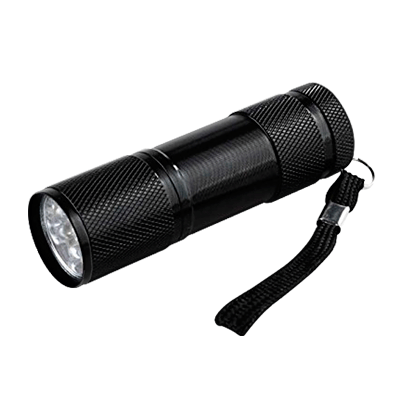 Фонарь ручной FLA 61B 9LED 3ААА алюминиевый ЧЕРНЫЙ IN HOME