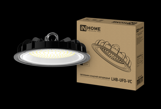 Светильник складской светодиодный LHB-UFO-VC 100Вт 230В 5000К 9000Лм IP65 без пульсации IN HOME