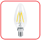 Лампа светодиодная LED-СВЕЧА НА ВЕТРУ-deco 7Вт 230В Е14 6500К 810Лм прозрачная IN HOME