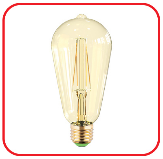 Лампа светодиодная LED-ST64-deco gold 9Вт 230В Е27 3000К 1040Лм золотистая IN HOME