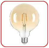 Лампа сд LED-GL-95-deco gold 9Вт 230В Е27 3000К 1040Лм золотистая IN HOME