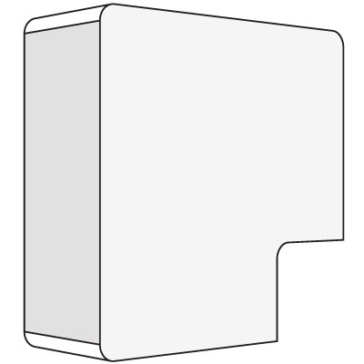 APM 22x10 Угол плоский белый (розница, 2 шт в пакете)