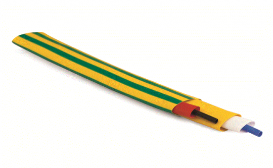 Термоусаживаемая огнестойкая трубка 1,6/0,8 мм желто-зеленый (новый аналог TN2PC20116FRYGN)