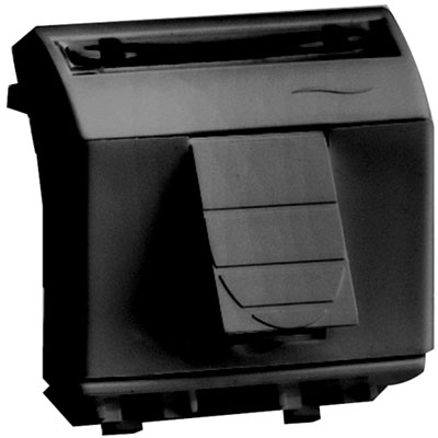 Компьютерная розетка RJ45 кат.5e экран., 8P8C, Brava, черная, 2мод