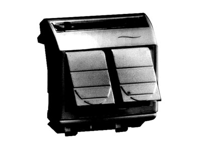 Компьютерная розетка двойная RJ45 кат.6 экран., 8P8C, Brava, черная, 2мод