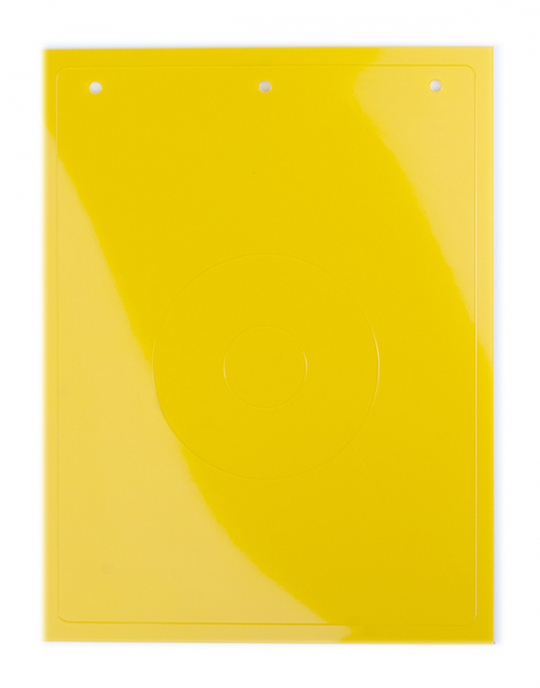 Табличка полужесткая для маркировки кнопок аварийного останова D=62мм. ПВХ. Желтая.