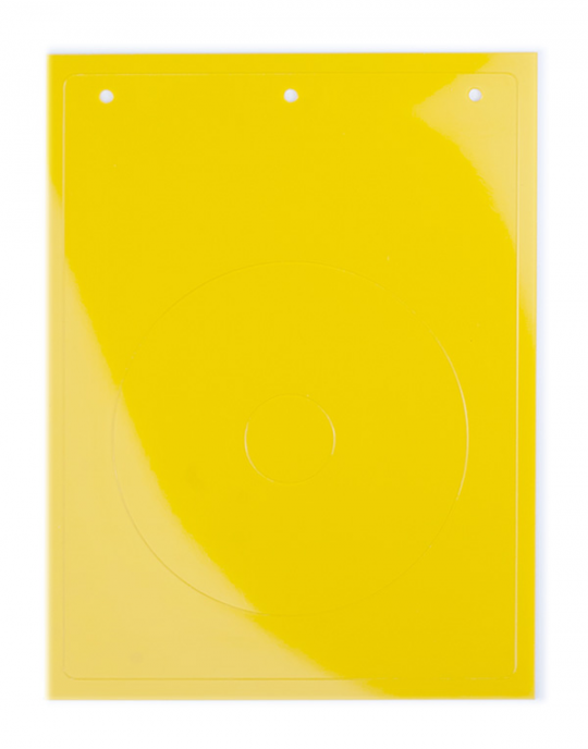 Табличка полужесткая для маркировки кнопок аварийного останова D=90мм. ПВХ. Желтая.