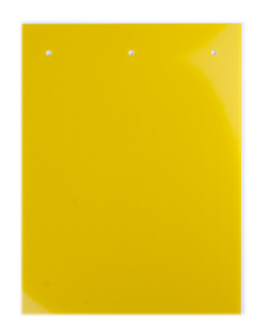 Табличка полужесткая 20x9мм. Установка в держатель. ПВХ-0,5. Желтая