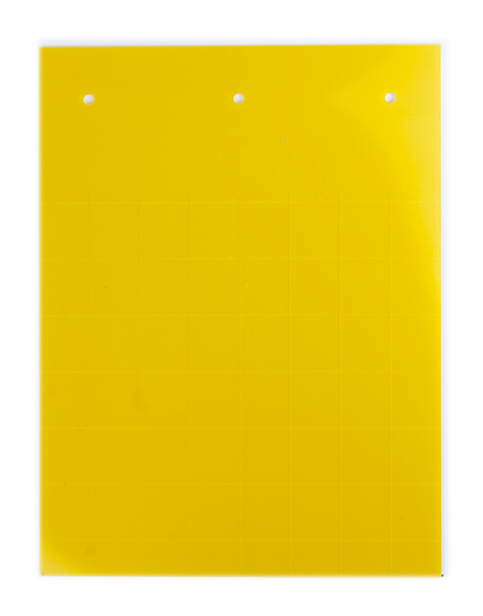Табличка полужесткая 27x15мм. Клейкое основание. ПВХ-0,5. Желтая