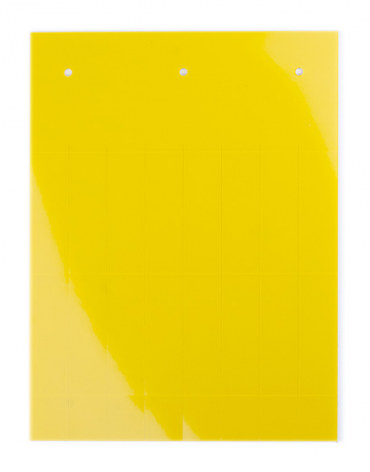 Табличка полужесткая 49x15мм. Клейкое основание. ПВХ-0,5. Желтая