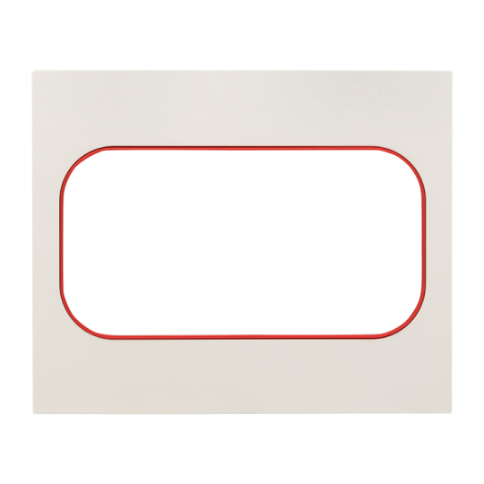 Стокгольм Рамка для розетки 2-местная белая с линией цвета красный EKF PROxima