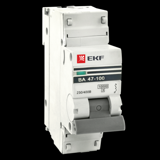 Автоматический выключатель 1P  10А (D) 10kA ВА 47-100 EKF PROxima