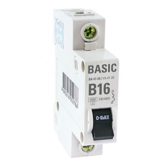 Автоматический выключатель 1P 6А (B) 4,5кА ВА 47-29 Basic