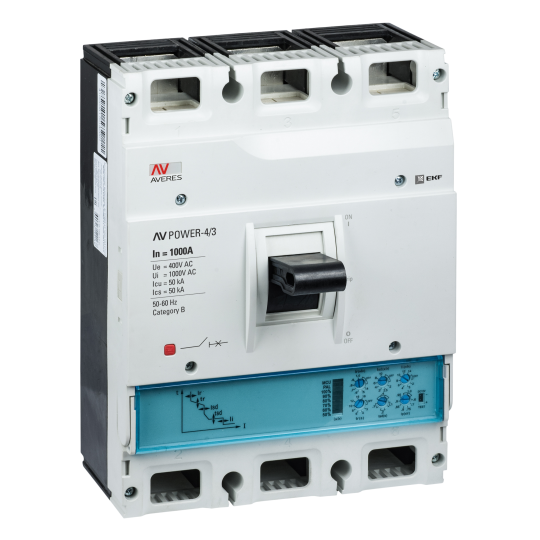 Автоматический выключатель AV POWER-4/3 1000А 50kA ETU2.2 EKF AVERES