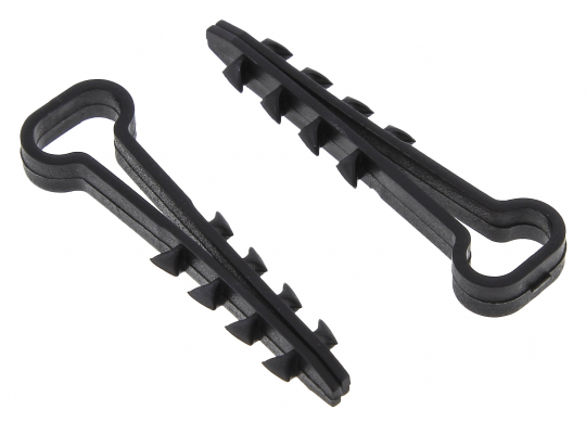 Дюбель-хомут (5х10 мм) для плоского кабеля черный (10 шт.) EKF PROxima