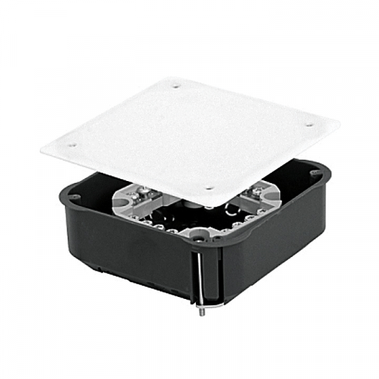 Коробка распределительная КМП-020-024 для полых стен с металлическими лапками, клеммником и крышкой (116х116х45) EKF PROxima