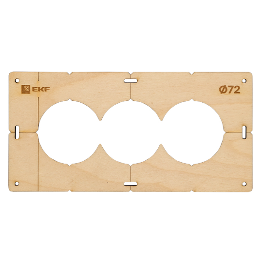 Шаблон для подрозетников c 3 отв. диам. 72 мм EKF Expert