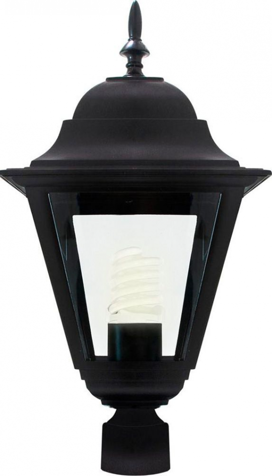 Светильник садово-парковый Feron 4203/PL4203 четырехгранный на столб 100W E27 230V, черный