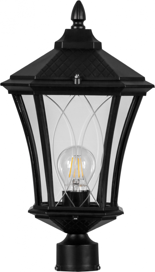 Светильник садово-парковый Feron PL4035 восьмигранный на столб 60W 230V E27, черный