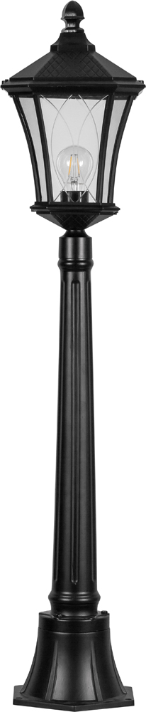 Светильник садово-парковый Feron PL4036 столб восьмигранный 60W 230V E27, черный