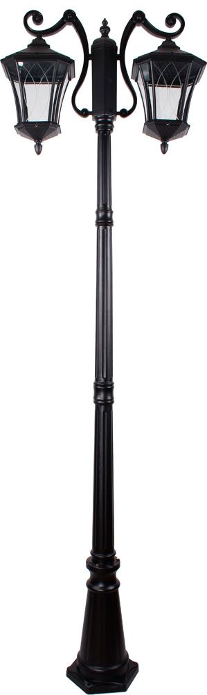 Светильник садово-парковый Feron PL4038 столб восьмигранный 2*60W 230V E27, черный