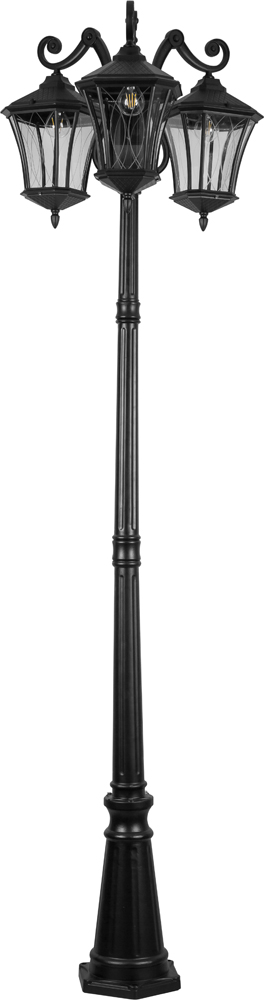 Светильник садово-парковый Feron PL4039 столб восьмигранный 3*60W 230V E27, черный