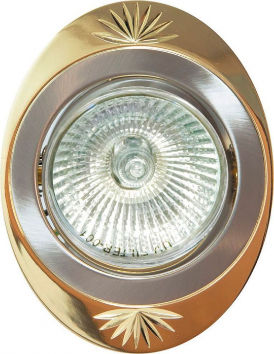 Светильник потолочный, MR16 G5.3 жемчужное золото-хром, DL250