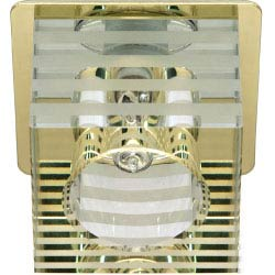 Светильник потолочный, JCD9 35W G9 с прозрачным-матовым  стеклом, золото, DL-172