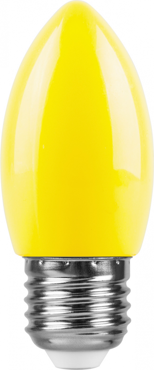 Лампа светодиодная Feron LB-376 свеча E27 1W желтый