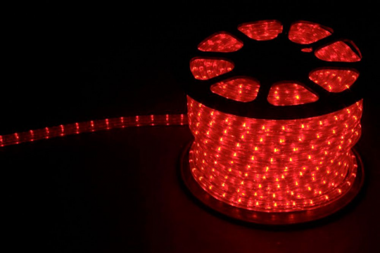 Дюралайт (световая нить) со светодиодами, 3W 50м 230V 72LED/м 11х17мм, красный-желтый, LED-F3W