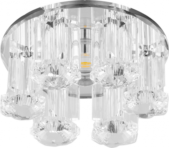 Светильник встраиваемый светодиодный Feron 1526 потолочный 10W 3000K прозрачный