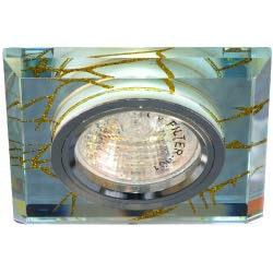 Светильник потолочный, MR16 G5.3 прозрачный-золото, серебро,8149-2