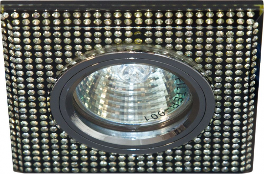 Светильник потолочный, MR16 G5.3 черный-серебро, серебро, 8119-2