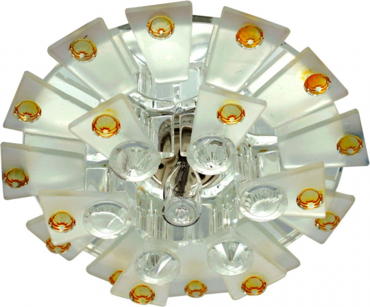 Светильник потолочный JCD9 Max35W G9  прозрачный-матовый -желтый, прозрачный, 1560