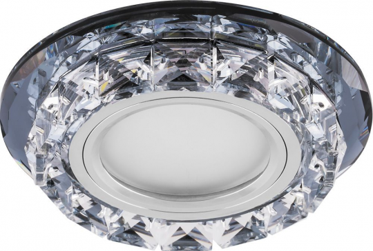 Светильник встраиваемый с белой LED подсветкой Feron CD878 потолочный MR16 G5.3 прозрачный