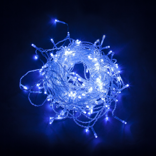 Светодиодная гирлянда Feron CL19 занавес 2*1,5м  + 3м 230V синий, статичная, c питанием от сети, прозрачный шнур