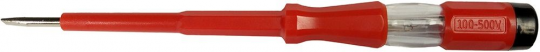 Тестер напряжения STEKKER TST500-1  контактный 100-500V, 4*190 мм, красный