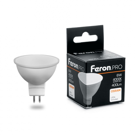 Лампа светодиодная Feron.PRO LB-1606 GU10 6W 2700K