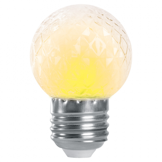 Лампа-строб Feron LB-377 Шарик прозрачный E27 1W 2700K