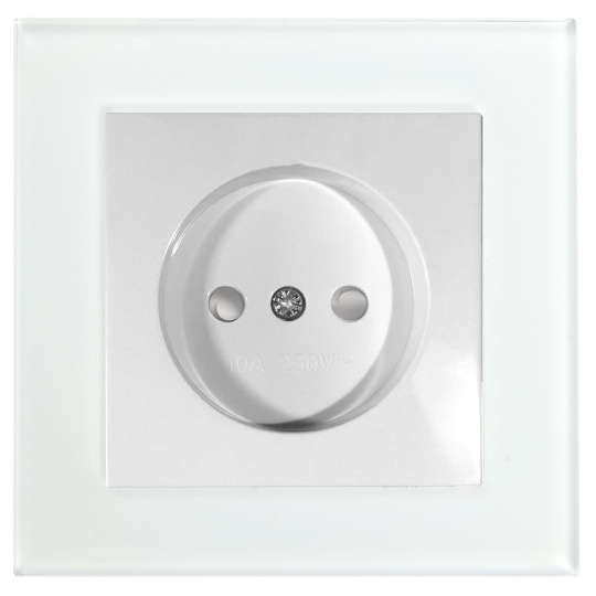 Розетка 1-местная б/з, STEKKER  GLS10-7009-01, 250В, 10А с защитной шторкой, серия Катрин, белый