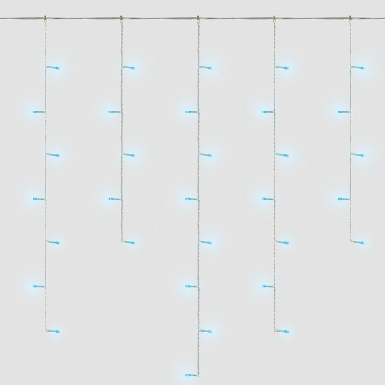 Светодиодная гирлянда Feron CL24 занавес 3*3м  + 3м 5000К статичная, c питанием от сети 230V, прозрачный шнур