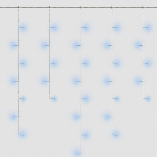 Светодиодная гирлянда Feron CL24 занавес 3*3м  + 3м синий статичная, c питанием от сети 230V, прозрачный шнур