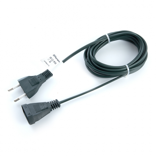 Сетевой шнур для гирлянд 3м, 2*0,5мм2, IP20, темно-зеленый, DM303