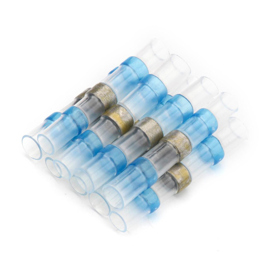LD302-1525 ГСИ термоусаживаемая с припоем 1,5-2,5 мм2 27A,  прозрачный/голубой (DIY упак 10шт)